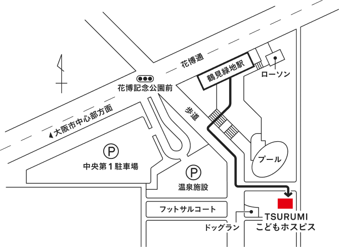 最寄り駅からの行き方の地図