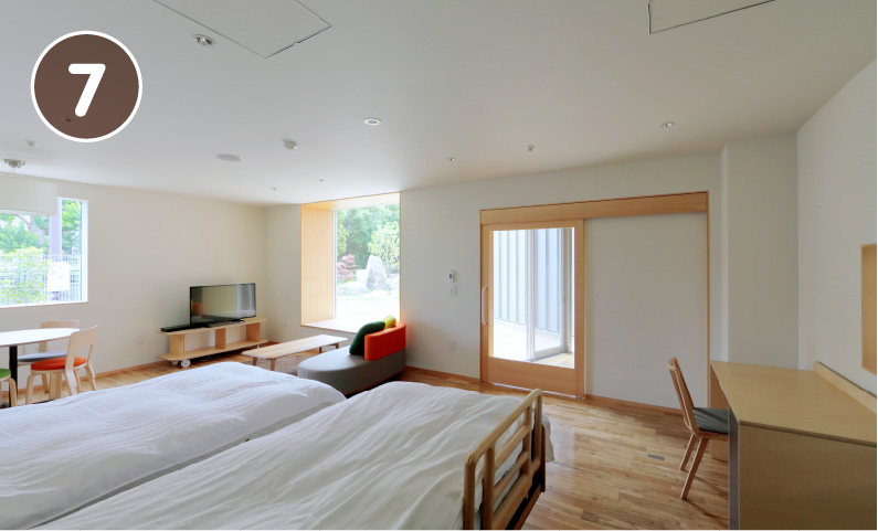 お庭の部屋の写真